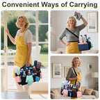 Wearable Large Cleaning Caddy Bag for Housekeeper, Clean Supply Organizer with Adjustable Shoulder, Waist & Handle Straps, Detailing Bag for Kitchen Supplies (Blue) - color: Blue