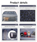 BOYATU Travel Makeup Bags Cosmetic Organizer Bag: 3 Pcs Set Large Capacity Make up Bag with Compartments - Waterproof Leather Toiletry Bags with Handle for Women (B-Blue) - color: B-Blue