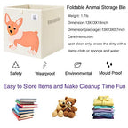 CLCROBD Foldable Animal Cube Storage Bins Fabric Toy Box/Chest/Organizer for Toddler/Kids Nursery, Playroom, 13 inch (Dog) - color: Dog