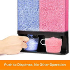 Laundry Scent Boosters Beads Dispenser, Conwomin Wall Mounted Laundry Detergent Dispenser with 2 Cups for Laundry Beads, Rice, Beans, Stain Remover Powder, Black(105 oz) - color: Black
