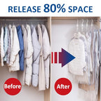 Hanging Vacuum Storage Bags, 6 Pack Hanging Storage Bags for Clothes With Electric Pump, Vacuum Sealed for Suits, Dress, Jackets (6 Long) - size: 6-Long-Epump