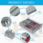 INAYA Under Bed Shoe Storage Organizer 2 Pack, Fits 32 Pairs, Large Underbed Shoe Box Storage Containers, Clear Foldable Shoes Organizer Under the Bed Sturdy Structure with Hard Bottom Support - size: 16+16 Cells (Hard Bottom Support)