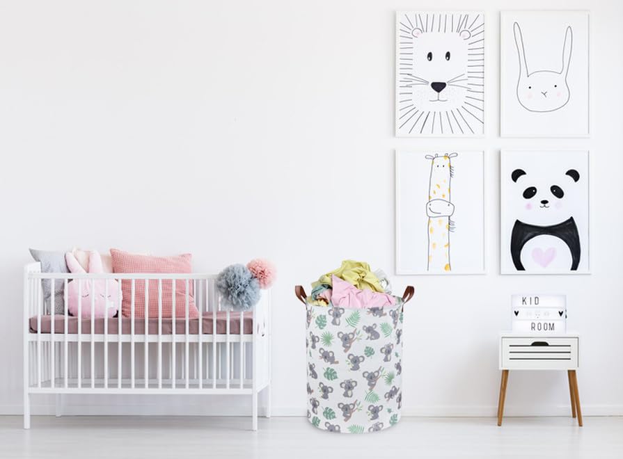 Essme Baby Laundry Basket,Kids laundry hamper for Baby Room Decor,Nursery Hamper, Animal Basket,Gift Baskets,Home Organizer(Koala) - color: Koala