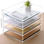 SANRUI Acrylic Stackable Letter Tray Clear Desk Paper Organizer 4-Tier Desk File Organizer Paper Sorter Holder Document Shelf Tray for Letter/A4,4-Pack - style: A4 Horizontal File Trays 4 Tier