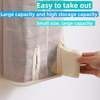 Hanging sock storage bag，hanging closet organizer，plastic bag holder，Sock Underwear Organizer Wall Mount Multifunctional Bag Saver Kitchen Storage Holder for Storing Socks Ties Plastic Bag (Large) - size: Large