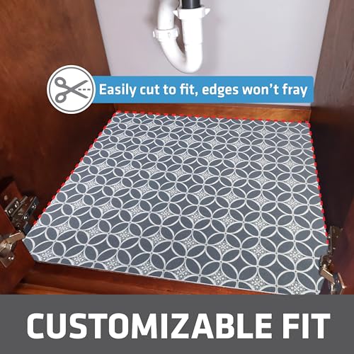 Drymate Premium XL Under Sink Mat, Waterproof Cabinet Protection Mats for Kitchen & Bathroom, Absorbent Shelf Liners, Slip-Resistant, Non-Adhesive, Machine Washable (USA Made)(24”x59”)(Indigo Grey) - color: Indigo Grey, size: 24"W x 59"L