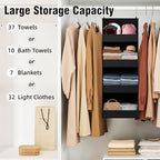 GRANNY SAYS 4-Shelf Hanging Organizer, Wall Mount, Fabric, 1-Pack - color: 4-shelf Black, size: 1-Pack