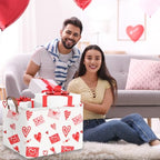 Valentines basket,Pink Heart Basket,Collapsible waterproof nursery laundry basket,Pink girls gift baskets,Valentine's Day room decor(Envelope heart) - color: Envelope heart