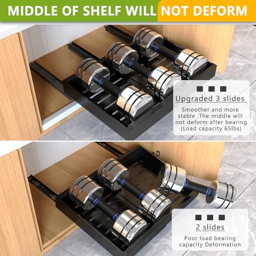 Mlinavn Pull Out Cabinet Organizer 21" Deep Expandable Slide Out Drawer Organizers,No Drill Roll Out Drawers Adhesive with Nano Compatible Framed Cabinets Shelves for Kitchen Pantry Adjustable Width - color: Black, size: 21"D x12.4"-20.47"W (1 Pack)