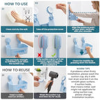 TAILI Shower Caddy Suction Cup, Heavy Duty Bathroom Organizer, Removable Shelves for Inside Shower, Shampoo, Waterproof Suction Plastic Storage for Bathroom Accessories Holder, Blue - style: 1 × Blue