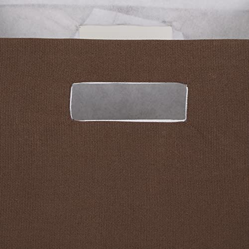 DII Collapsible Polyester Storage Cube, Solid, Lightweight and Durable, Small Square, 11x11x11, Bark Brown - color: Bark Brown, size: Small Square, 11x11x11"