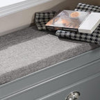 Haotian Grey Hallway Shoe Bench, Narrow Shoe Rack with Adjustable Shelf, Small Shoe Cabinet with 1 Flip-Drawer and Seat Cushion, FSR82-K-HG - color: Grey, size: 1 Drawer:24x9.4x20"