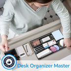 Desk Drawer Organizer, Office Drawer Divider Organizer Tray with 6 Compartments, Metal Mesh Desktop Organization and Accessories for Stationery Makeup Kitchen Toolroom School ＆ Office - size: Small-2 Pack