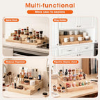 Expandable Can Rack Organizer for Pantry, 3 Tier Wooden Can holder, Canned Goods Organizer Holds Up to 24 Cans Soda, Cannd Food Storage Display for Cabinet, Pantry, Kicthen Countertop