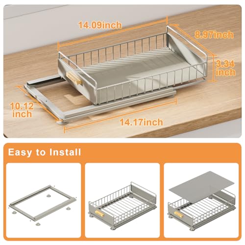 Under Sink Organizer, 2 Packs Under Sink Organizers and Storage, Slide Out Pull Out Cabinet Organizer Shelf with Metal Drawers for Kitchen Bathroom Pantry, Gray - color: Gray, size: 2 Pack Single Layer