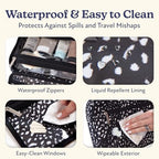 VANDEL Waterproof Hanging Toiletry Bag [TSA-Approved] Hanging Makeup Organizer Bag, Cosmetic Travel Bags for Women, Makeup Case Toiletries Organizer Hygiene Bathroom Shower Caddy - White Leopard - color: White Leopard