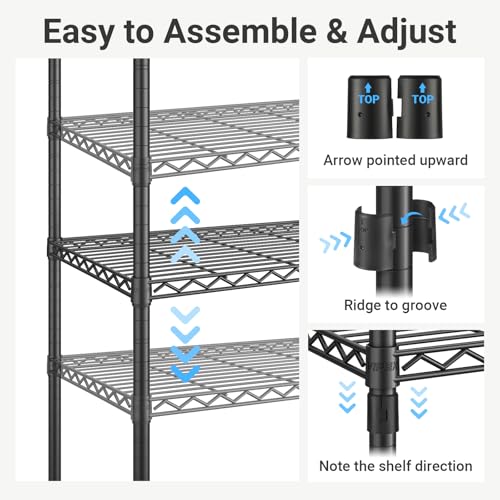 VIPEK S3 Freestanding Clothes Rack Heavy Duty Garment Rack 6-Tier Shoe Racks Closet Storage Organizer Large Wardrobe, Hanging Rod, Adjustable Metal Shelf, 68.9" L x 15.7" W x 76.4" H, White - color: White, style: S3
