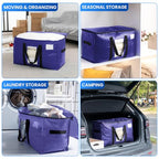 TAILI 10 Pack Dark Blue Extra Large Moving Bags, Heavy Duty Totes with Visible Window, Wrap Around Handles, Great for Space-Saving - color: Dark Blue, size: 10 Large