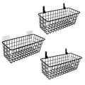 Joben Oligey 3 Set Hanging Wire Baskets ,Wall Mount Fruit Basket,No Drilling,Adhesive Small Metal Basket,Farmhouse Food Storage Mesh Bin Kitchen Pantry Laundry Bathroom Closet Garage RV ,Black - size: Black - Regular