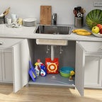 Under Sink Mat, 28" x 22" Silicone Kitchen Cabinet Tray, Waterproof & Flexible Under Sink Liner for Kitchen Bathroom and Laundry Room - size: 22"W x 28"L