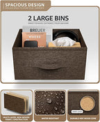 Sorbus Nightstand with 2 Drawers - Bedside Furniture End Table Night Stand with Steel Frame, Wood Top & Easy Pull Fabric Bins - Small Dresser & Chest for Home, Bedroom Accessories & Office - color: Brown, style: 2 Drawer