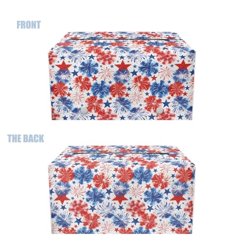 American Flag Tissue Box Cover, Rectangle Modern Leather Tissue Box Tissues Boxs Fashion Organizers with Fashion Prints Home Decor Items - color: American Flag 2