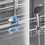 KEGII Shower Caddy Hanging on Towel Bar/Handrails/Shower faucet - Shower Rack Hanging Organizer, Bathroom Shower Curtain Caddy non-Slip