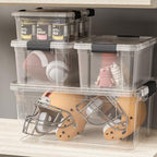 Superio Clear Storage Bins with Lids, Stackable Storage Box with Latches and Handles, Extra Small, 4 Pack 1.75 Quart - size: 1.85 Qt, style: 4 Pack