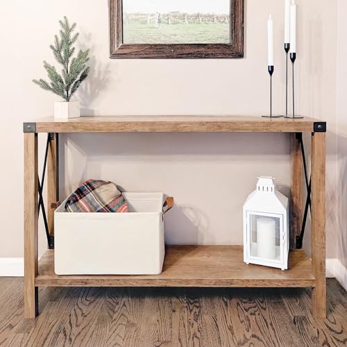 CHICVITA 2-Pack Large Storage Baskets for Shelves, Fabric Storage Bins with Metal Frame, Closet Organizers and Storage Boxes for Clothes Toy, Beige - color: Beige, size: 16 ¾" L x 11" W x 9 ¾" H