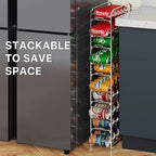 Simple Houseware Soda Can Organizer Stackable Rack Dispenser for Pantry/Refrigerator, Chrome, 4 Pack - color: Chrome