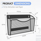 Gawerk Mesh Hanging Wall File Holders, Metal Vertical Wall Basket Mail Organizer for Office/Home (Black, 3 Pack Magnetic) - size: 3 Pack Magnetic