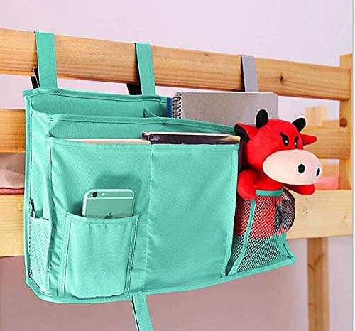 Sugaroom Bedside Storage Caddy, Bunk Bed Organizer Bed Storage Pocket Bedside Organizer Hanging Bed Storage Caddy for College Dorm Room, Hospital Bed Rails, Baby Bed, Camp (Green) - color: Green, size: Large