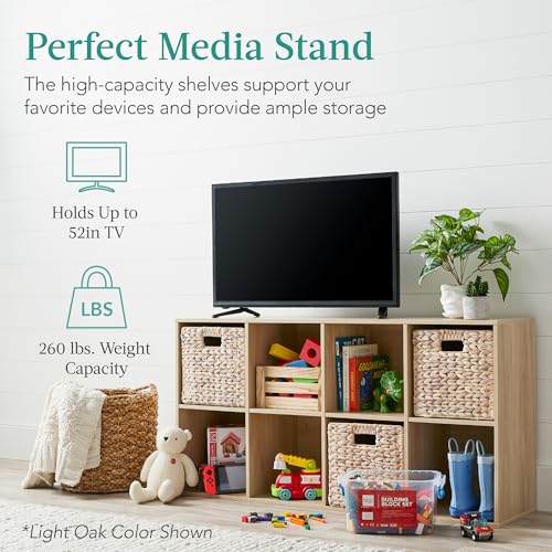 Best Choice Products 8-Cube Storage Organizer, 13.5in Shelf Opening, Bookcase, Display Shelf, Customizable w/ 2 Removable Back Panels – Black - color: Black, size: 8-Cube, 13.5in Shelf Opening