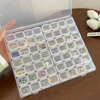1set Detachable Compartment Jewelry Storage Box Jewelry Divided Into 28/56 Transparent Boxes Nail Art Storage Tools (56 grids,21 * 17 * 2.5cm) - color: 56 grids,21*17*2.5cm