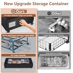 XXXXL Extra Long Under Bed Storage with Wheels,BIGGEST Size Available(66L) under the bed storage Organizer with Lid&Label,Rolling Under the bed Metal Drawer for Clothes,Shoes,Toys(36x17x 6In)