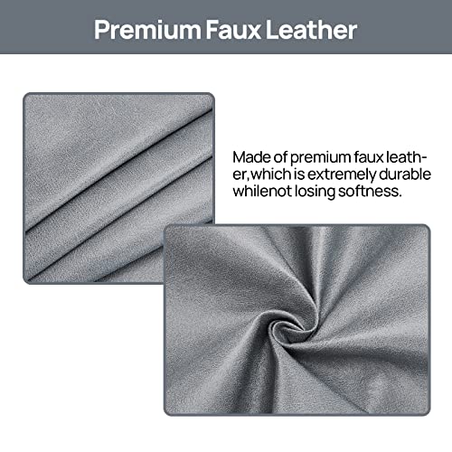 Teniux Remote Control Holder Faux Leather Armrest Organizer with 6 Pockets for Recliner Couch Sofa, Armchair Caddy for Smart Phone, Book, Magazines, Ipad, Remotes (Grey) - color: Grey