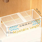 Expandable Closet Shelf Organizer, Wire Rack Closet Organizer，Stackable Storage Rack for Kitchen/Pantry/Bathroom/Shoe Cabinet，Space Saving Design（1 Pack）