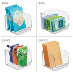 iDesign Stackable Open-Front Storage Bin for Pantry or Household Storage, Clear, Made in USA - style: Pack of 1