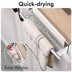 KES Over The Cabinet Door Towel Rack, Kitchen Towel Rack Over Cabinet Towel Bar Towel Holder SUS304 Stainless Steel 2 Pack Polished Steel, KTH200S26-P2 - color: Polished Steel