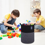 COMSE Extra Large Blanket Basket, Tall Woven Storage Basket, Nursery Hamper, 15.7”x 21.7”, Cotton Rope Laundry Hamper for Toys Clothes Towels, Black - color: Black