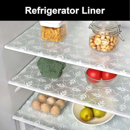 Cooyes Drawer and Shelf Liner, Non-Adhesive Shelf Liners for Kitchen Cabinets, Thick Strong Grip Mats for Desk, Shelves, Bathroom Drawers, Fridge, Cabinet Protection（17.5" W x 360" L） - color: Aclear, size: 17.7"W x 360"L