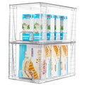 Vtopmart 2Pack Large Stackable Kitchen Pantry Storage Drawers, Clear Organizer Bins with Handles, Acrylic Drawer Organizers for Kitchen Pantry, Bathroom Undersink, Cabinet Organization and Storage - size: 2Pack 7"H