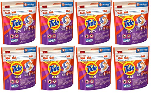 Tide Pods HE Spring Meadow 16 Pacs (8 Count) - size: 16 Count (Pack of 8)