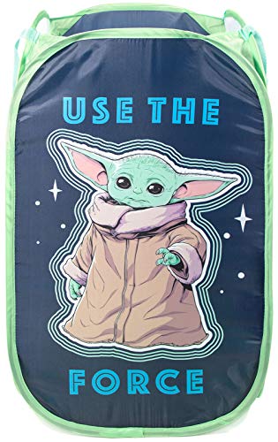 Jay Franco Star Wars The Mandalorian The Child Pop Up Hamper - Mesh Laundry Basket/Bag with Durable Handles - Features Baby Yoda Grogu (Official Star Wars Product) - color: The Mandalorian