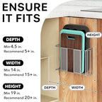 Simple Houseware Over Cabinet Door Organizer, 12.5"Wx3.75"Dx18"H, Mesh Silver - color: Silver