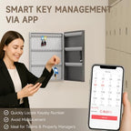 WeHere 72-Key Smart Key Lock Box Wall Mount – Commercial Key Cabinet with App, Keypad, Bluetooth & WiFi Unlock (Sold Separately), Access Log Tracking, Key Management for School, Property, Office - size: 72 keys(smart)