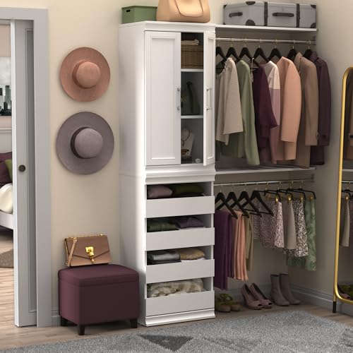 ClosetMaid Modular Storage Shelf Unit with 3 Shelves, White - color: White