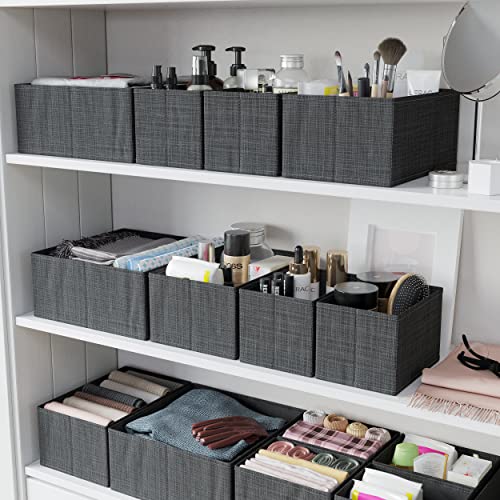 Drawer Organizer Set of 12 Dark Grey - Nursery, Bedroom, Closet Organizer & Storage - color: Dark Grey
