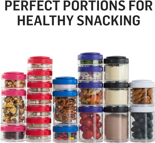 BlenderBottle GoStak Twist n' Lock Storage Jars, Starter Pak, White (Pack of 48) - color: White, size: Starter Pack (Pack of 48)