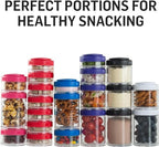 BlenderBottle GoStak Twist n' Lock Storage Jars, Starter Pak, White (Pack of 48) - color: White, size: Starter Pack (Pack of 48)